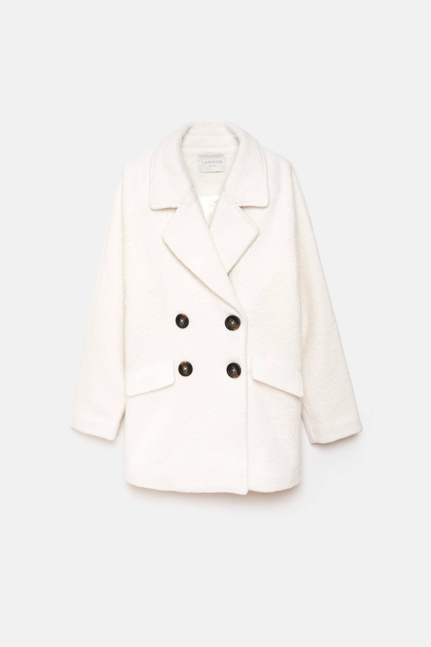 Cappotto doppiopetto minimal in bouclé