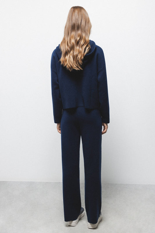 Pantaloni in maglia liscia con coulisse