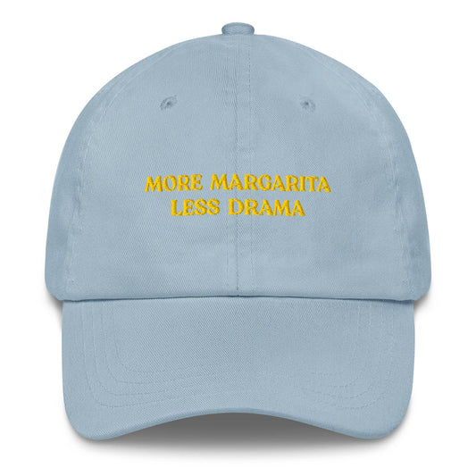 Cappellino da baseball ricamato “More Margarita Less Drama”