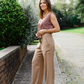 Pantaloni palazzo con cintura