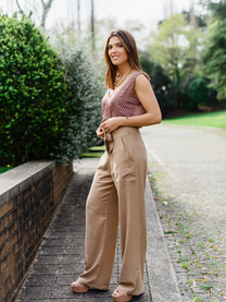 Pantaloni palazzo con cintura