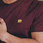 T-shirt Essentials in Cotone Biologico Rosso Vino