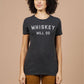 T-shirt donna "Whisky Will Do" nera