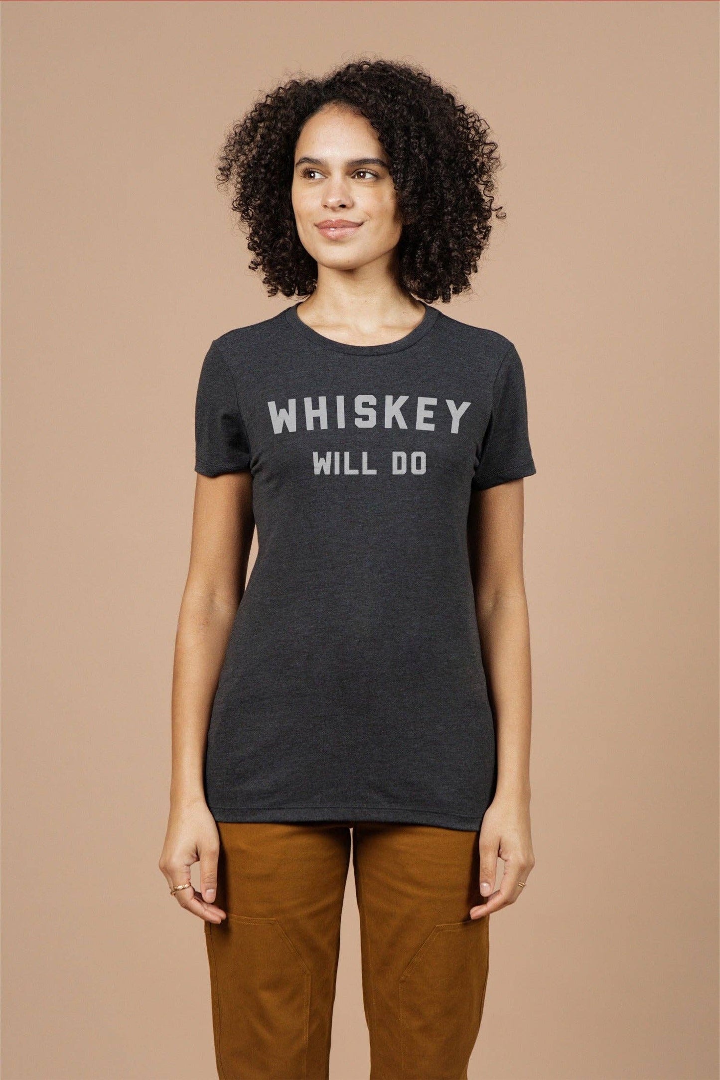 T-shirt donna "Whisky Will Do" nera