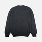 Maglione girocollo in filato riciclato color carbone