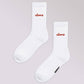 Calzini bianchi con scritta Cheers