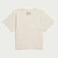 T-shirt boxy riciclata color avorio da donna