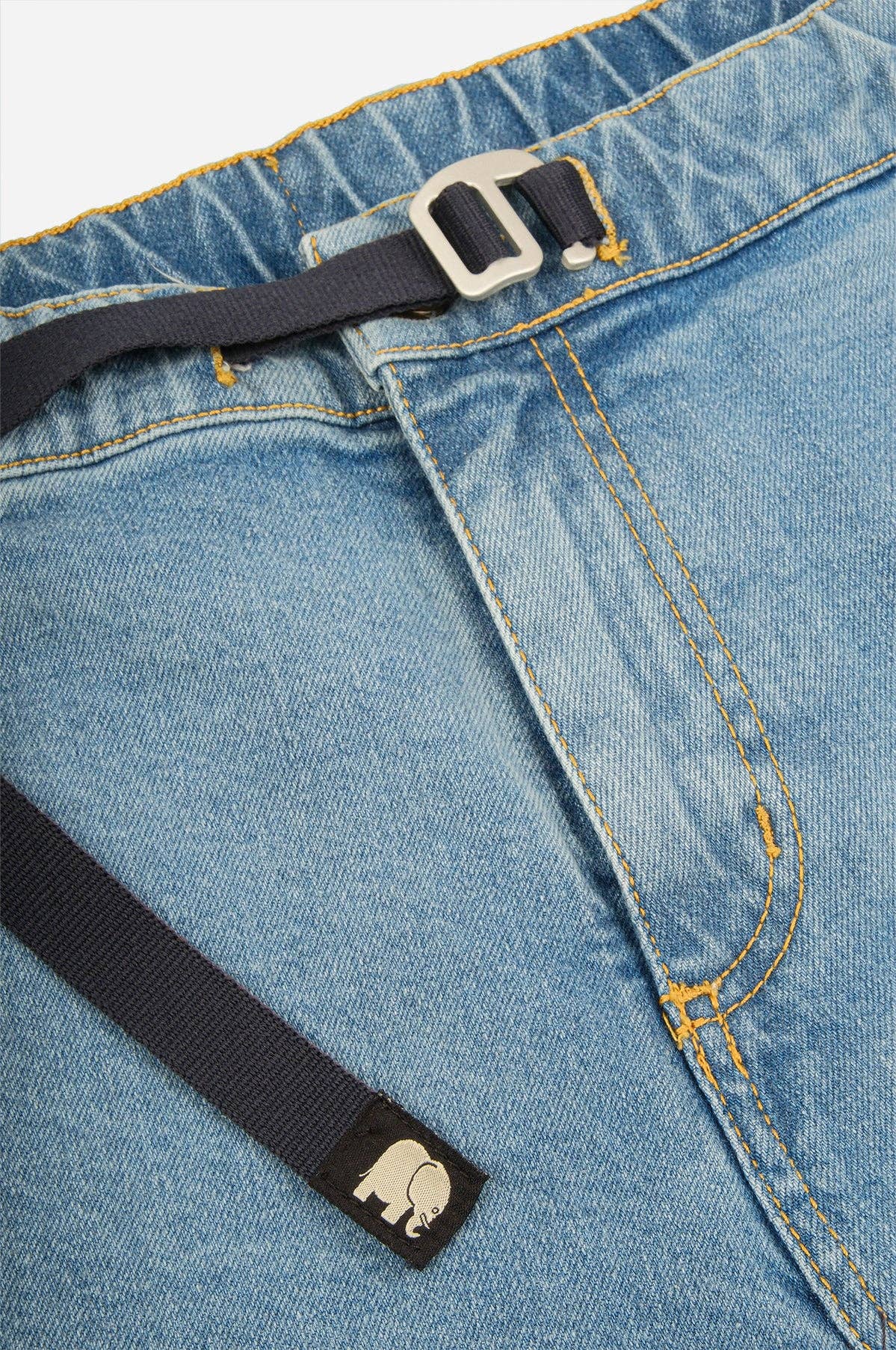 Pantaloni da arrampicata in denim riciclato lavaggio chiaro