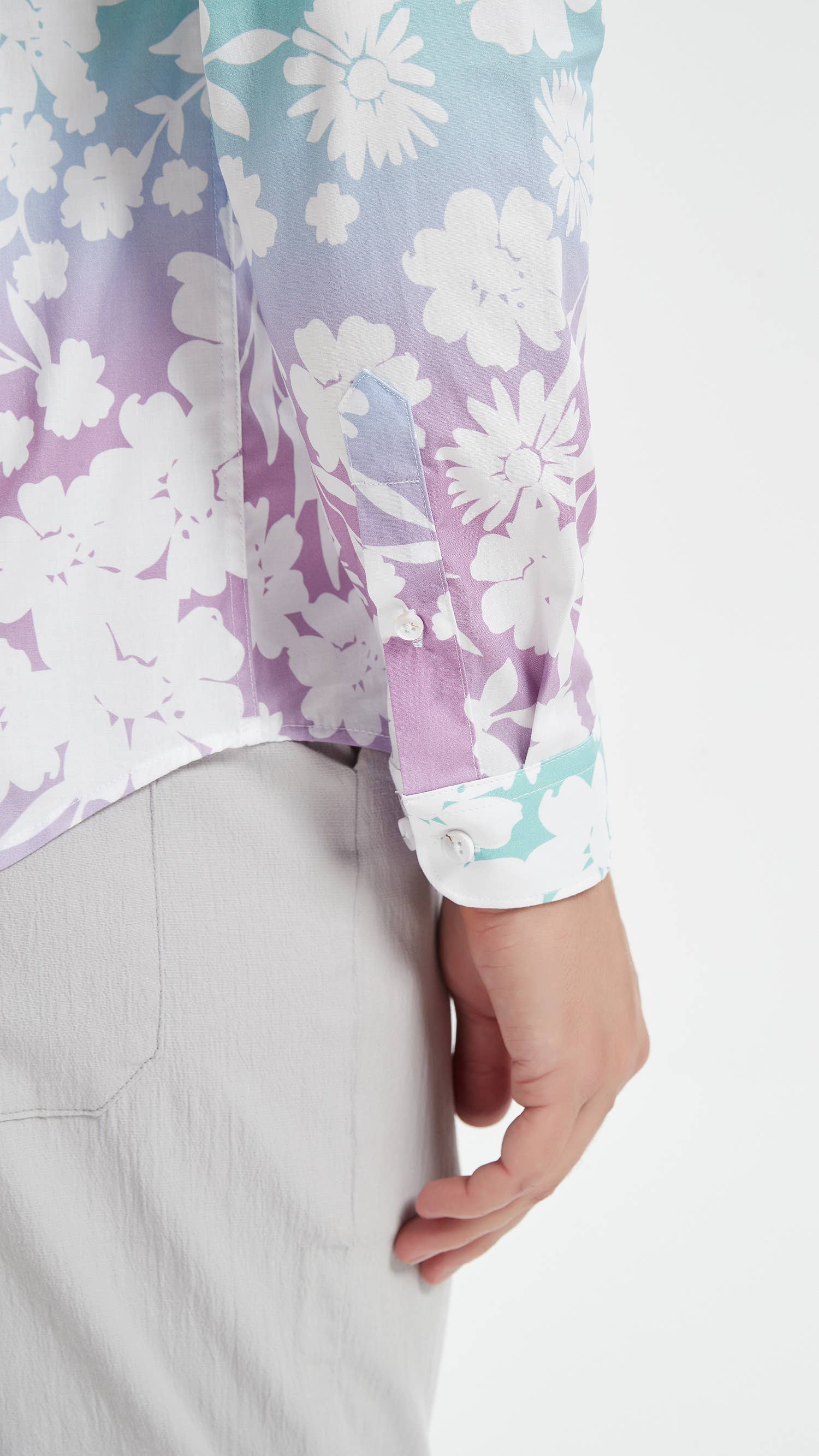 Camicia premium a stampa floreale digitale
