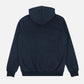 Felpa con cappuccio zip in cotone biologico Essential Blu