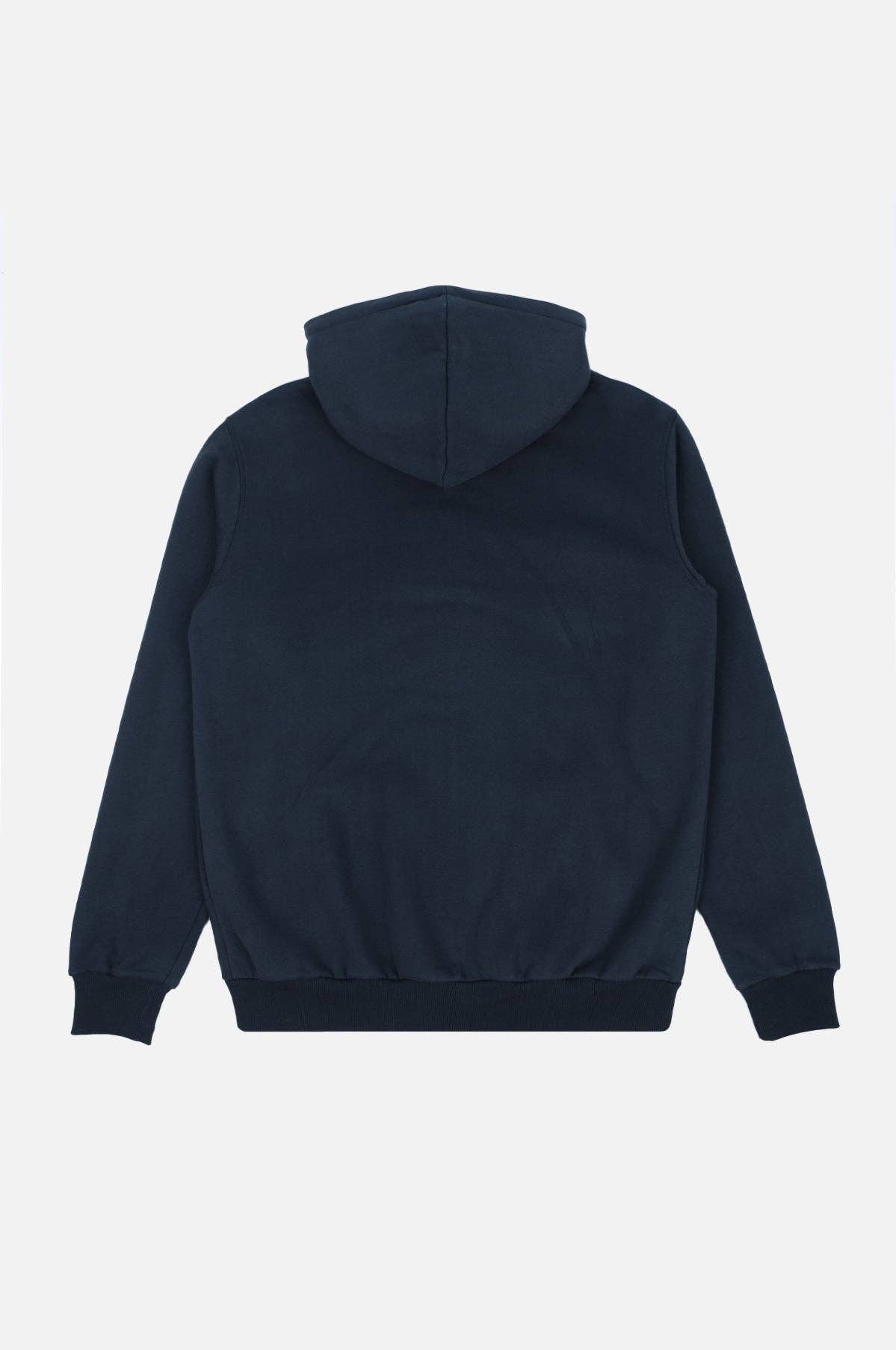 Felpa con cappuccio zip in cotone biologico Essential Blu