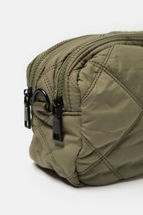 Borsa trapuntata a rombi con tracolla regolabile