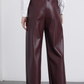 Pantaloni Napa in Ecopelle a Vita Alta