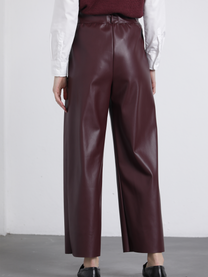 Pantaloni Napa in Ecopelle a Vita Alta