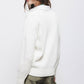 Maglione in maglia rasata con scollo a V