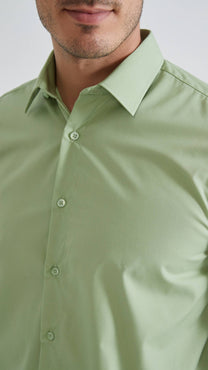 Camicia verde comfort easy iron