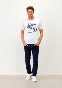 T-shirt uomo con stampa bici in cotone