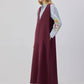 Abito pinafore lungo con scollo a V