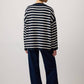 Maglione in maglia a righe oversize