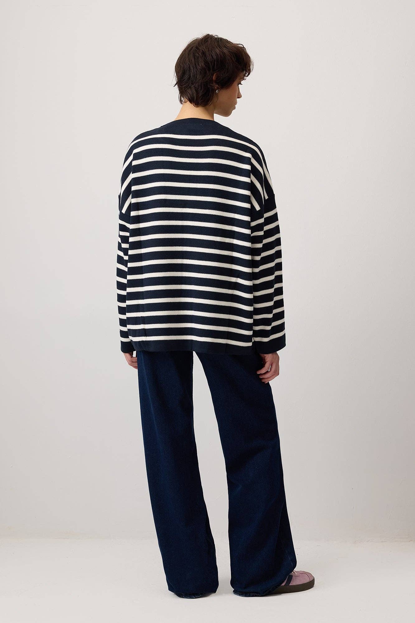 Maglione in maglia a righe oversize