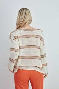 Maglione morbido a righe dal fit comodo