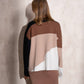 Maglione in maglia color block