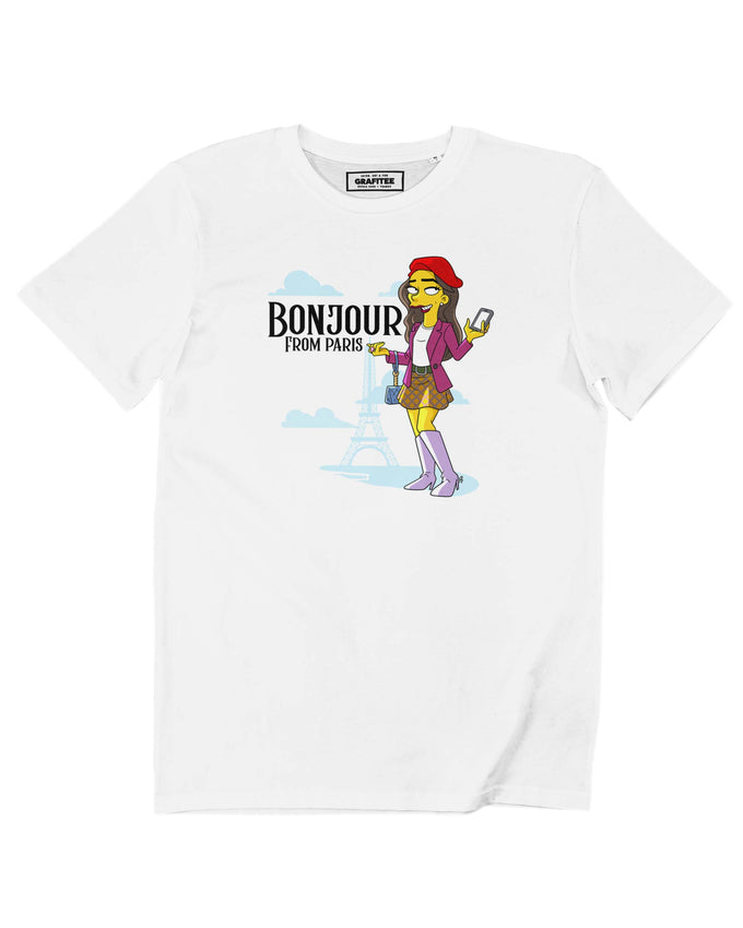 T-shirt unisex Bonjour from Paris in cotone biologico