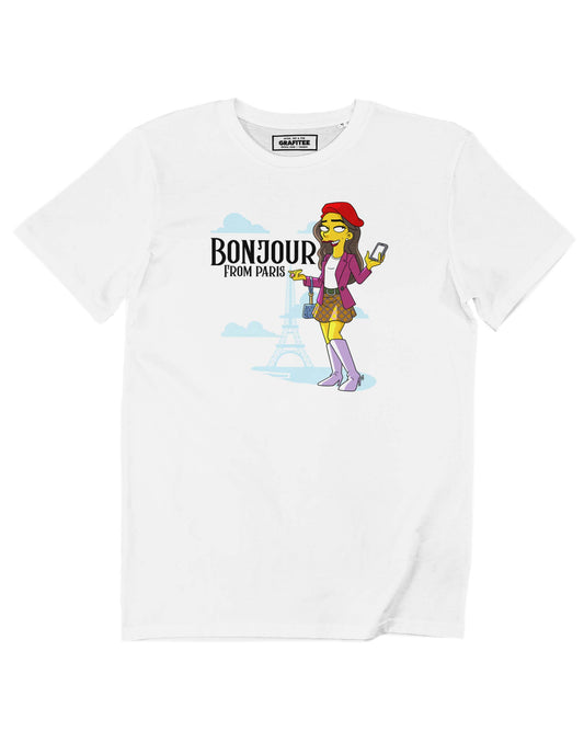 T-shirt unisex Bonjour from Paris in cotone biologico