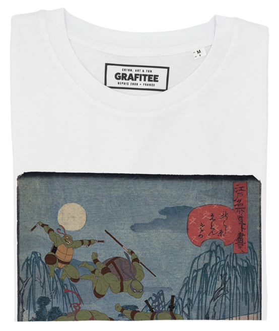 T-shirt unisex in cotone biologico con stampa tartarughe