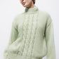 Maglione a maglia strutturata con collo alto
