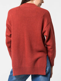 Maglione oversize in lana a collo alto