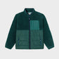 Giacca sherpa imbottita bicolore verde