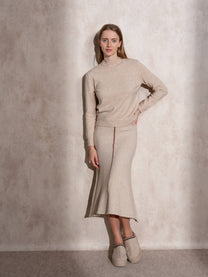 Maglione in maglia girocollo da donna