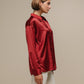 Camicia satinata da donna in poliestere