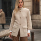 Cappotto strutturato in lana con collo alto