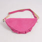 Marsupio in suede con dettagli in pelle dorata