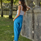 Pantaloni a righe a vita alta
