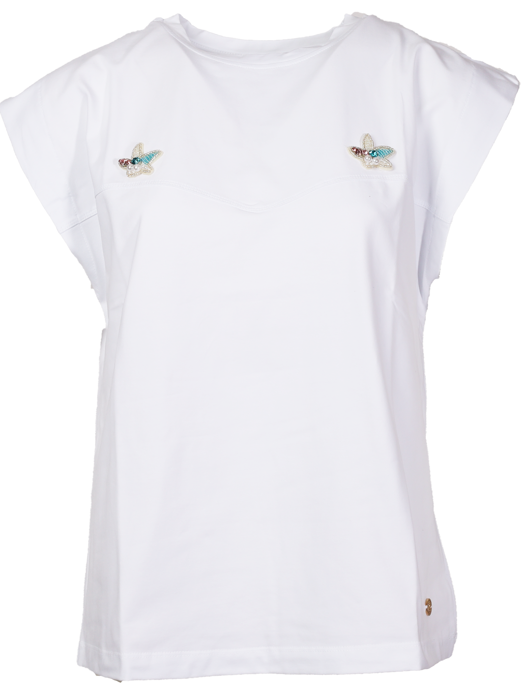 T-shirt con applicazioni a stella