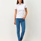 Polo donna in cotone con ricami a stelline