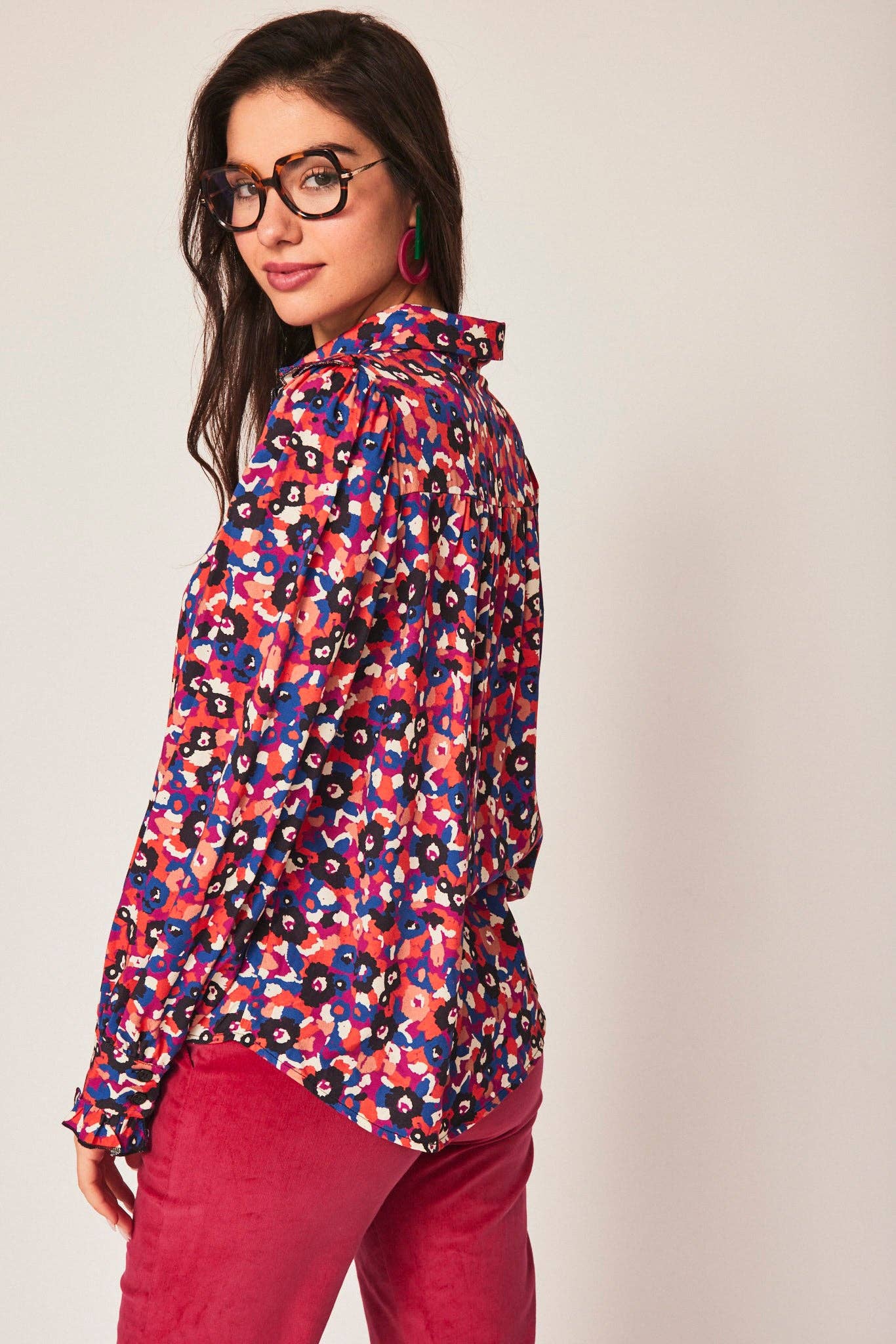 Camicia Cockatoo Mix con stampa floreale