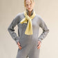 Maglione collo alto con zip in misto cashmere