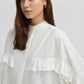 Camicia in popeline con balze