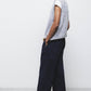 Pantaloni ampi in cotone a vita alta