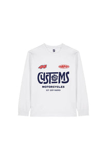 T-shirt Oversize a Maniche Lunghe con Stampa Motorcycles