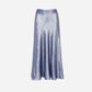 Gonna midi metallizzata blu Janyma
