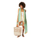 Kimono estivo midi senza maniche in cotone