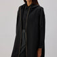 Gilet felpato lungo con zip e cappuccio