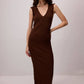 Set in maglia: maglione a righe e abito midi a coste