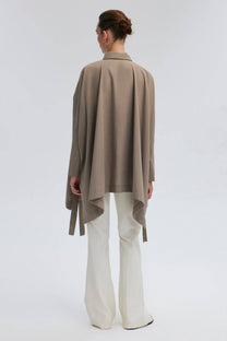 Camicia oversize con nastro laterale