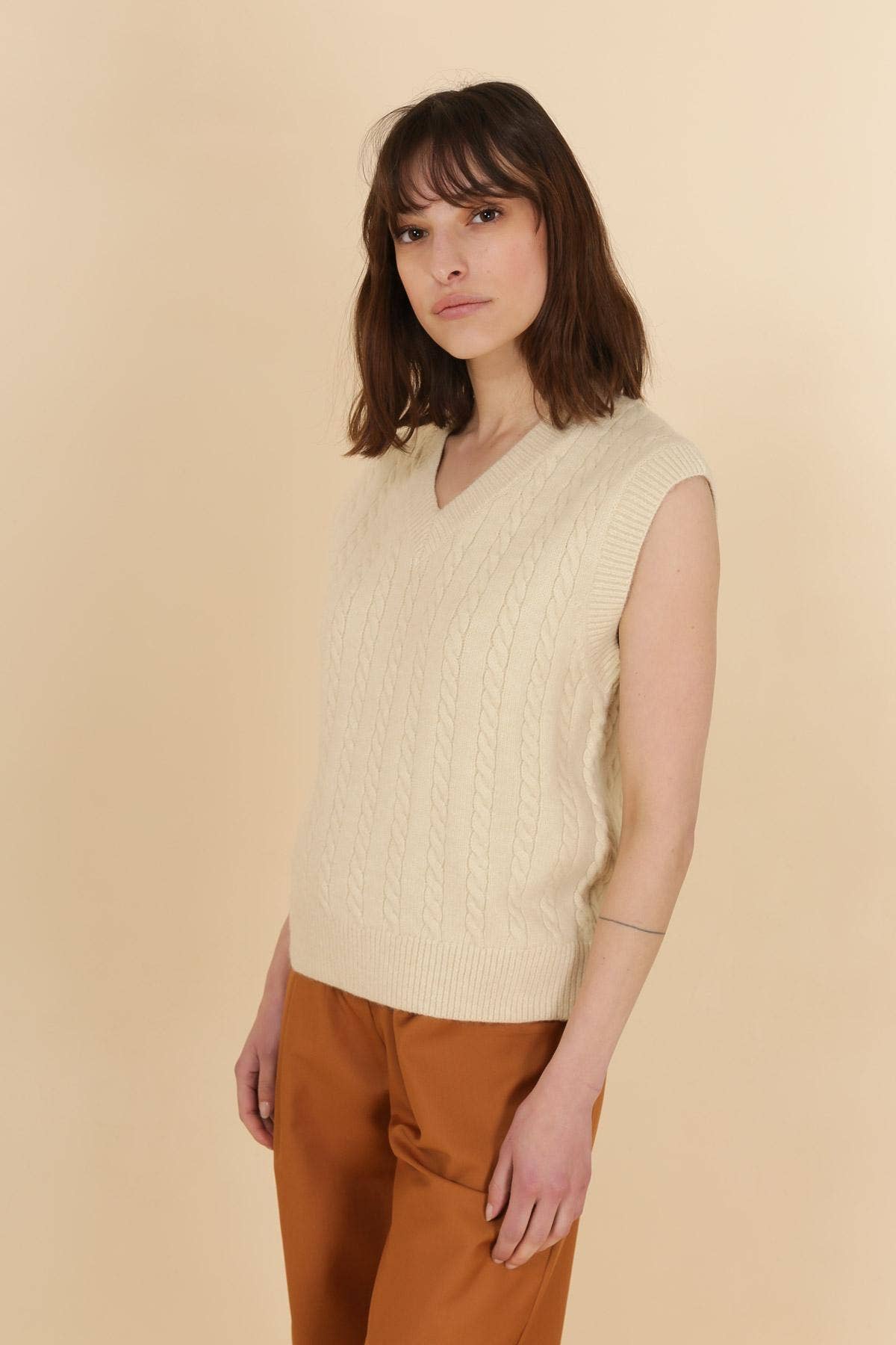 Gilet in maglia a trecce Milano